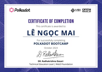 OpenGuild Vietnam Bootcamp Certificate #100