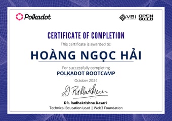 OpenGuild Vietnam Bootcamp Certificate #101