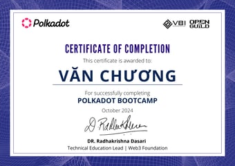 OpenGuild Vietnam Bootcamp Certificate #110
