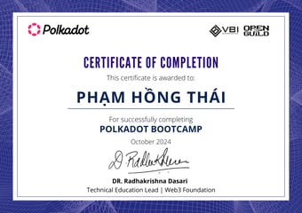 OpenGuild Vietnam Bootcamp Certificate #206