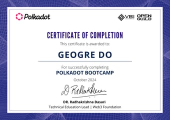 OpenGuild Vietnam Bootcamp Certificate #207