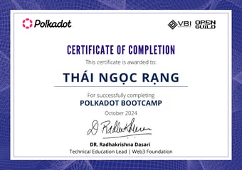 OpenGuild Vietnam Bootcamp Certificate #208
