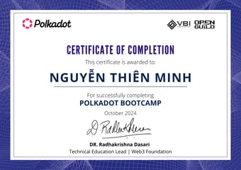 OpenGuild Vietnam Bootcamp Certificate #210