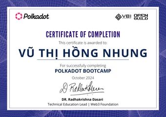 OpenGuild Vietnam Bootcamp Certificate #112