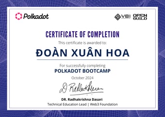 OpenGuild Vietnam Bootcamp Certificate #113