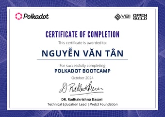 OpenGuild Vietnam Bootcamp Certificate #117