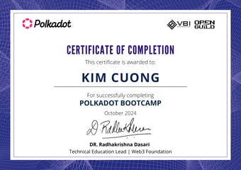 OpenGuild Vietnam Bootcamp Certificate #119