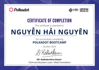 OpenGuild Vietnam Bootcamp Certificate #102