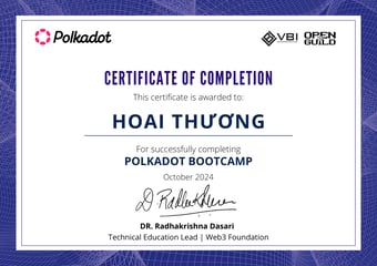 OpenGuild Vietnam Bootcamp Certificate #120