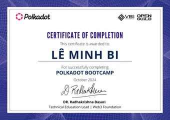 OpenGuild Vietnam Bootcamp Certificate #103