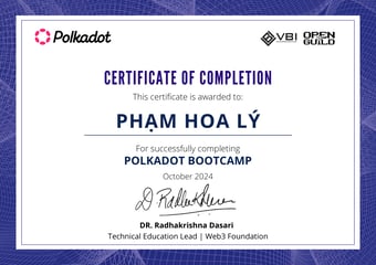 OpenGuild Vietnam Bootcamp Certificate #132