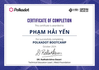 OpenGuild Vietnam Bootcamp Certificate #134