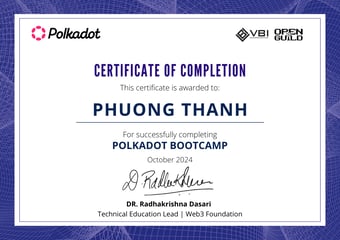 OpenGuild Vietnam Bootcamp Certificate #136