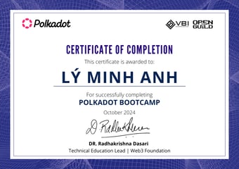 OpenGuild Vietnam Bootcamp Certificate #104