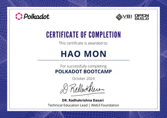 OpenGuild Vietnam Bootcamp Certificate #145