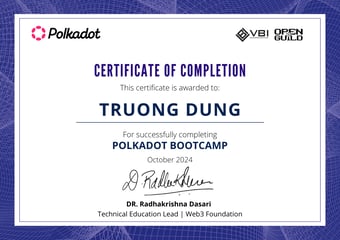 OpenGuild Vietnam Bootcamp Certificate #148