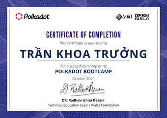 OpenGuild Vietnam Bootcamp Certificate #105