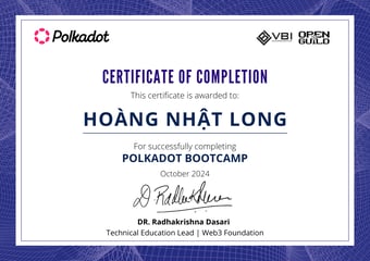 OpenGuild Vietnam Bootcamp Certificate #152