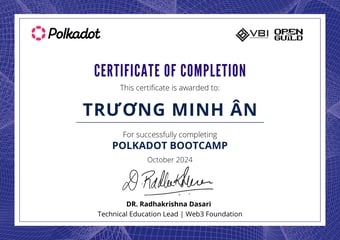 OpenGuild Vietnam Bootcamp Certificate #155