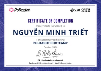 OpenGuild Vietnam Bootcamp Certificate #106