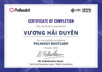 OpenGuild Vietnam Bootcamp Certificate #160