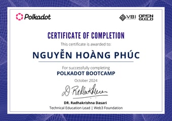 OpenGuild Vietnam Bootcamp Certificate #163