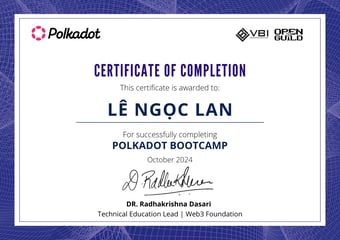 OpenGuild Vietnam Bootcamp Certificate #164