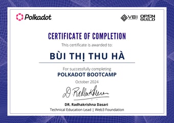 OpenGuild Vietnam Bootcamp Certificate #165