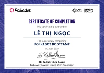 OpenGuild Vietnam Bootcamp Certificate #169