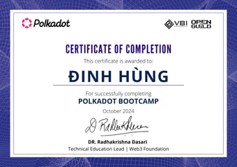 OpenGuild Vietnam Bootcamp Certificate #107