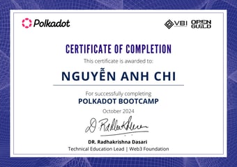 OpenGuild Vietnam Bootcamp Certificate #177