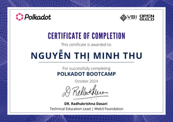 OpenGuild Vietnam Bootcamp Certificate #178