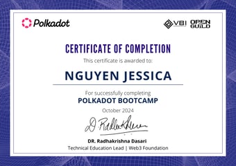 OpenGuild Vietnam Bootcamp Certificate #179