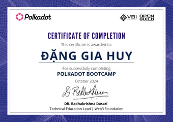 OpenGuild Vietnam Bootcamp Certificate #108