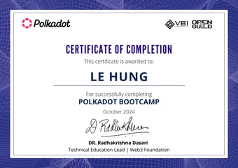 OpenGuild Vietnam Bootcamp Certificate #185