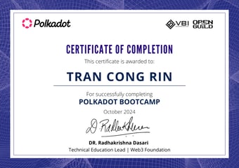 OpenGuild Vietnam Bootcamp Certificate #190