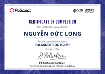 OpenGuild Vietnam Bootcamp Certificate #191