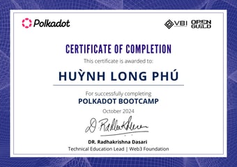 OpenGuild Vietnam Bootcamp Certificate #194