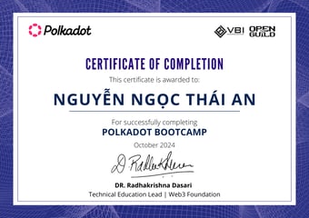 OpenGuild Vietnam Bootcamp Certificate #196