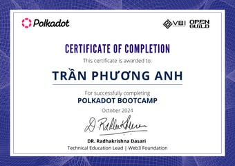 OpenGuild Vietnam Bootcamp Certificate #198
