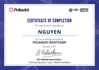OpenGuild Vietnam Bootcamp Certificate #199