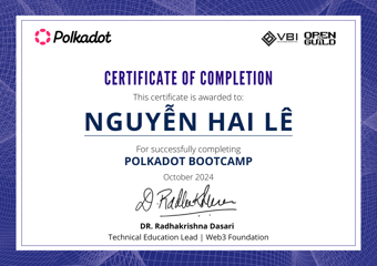 OpenGuild Vietnam Bootcamp Certificate #44