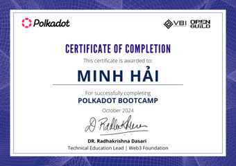 OpenGuild Vietnam Bootcamp Certificate #5