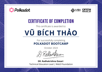 OpenGuild Vietnam Bootcamp Certificate #6