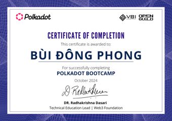OpenGuild Vietnam Bootcamp Certificate #7