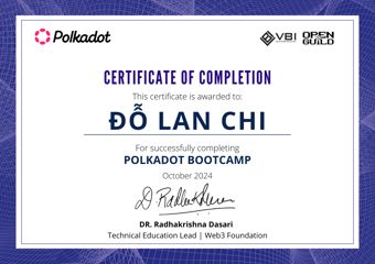 OpenGuild Vietnam Bootcamp Certificate #9