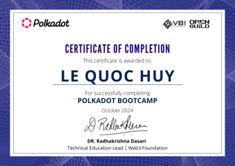 OpenGuild Vietnam Bootcamp Certificate #22