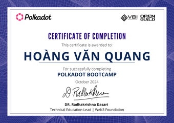OpenGuild Vietnam Bootcamp Certificate #32