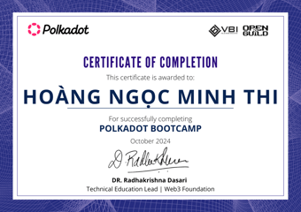 OpenGuild Vietnam Bootcamp Certificate #34