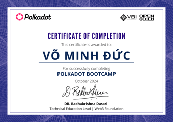 OpenGuild Vietnam Bootcamp Certificate #36